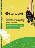 Divulgado o Resultado Preliminar da Validação Documental (Fase 3) da chamada para o Programa Startup Nordeste Paraíba