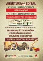 FCJA, Secties e Fapesq abrem editais para graduandos e pós-graduados