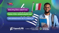 Governo abre inscrições para bolsas de mestrado e doutorado sanduíche na Universidade de Florença
