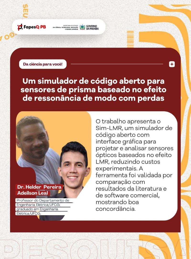 Um simulador de código aberto para sensores de prisma baseado no efeito de ressonância de modo com perdas