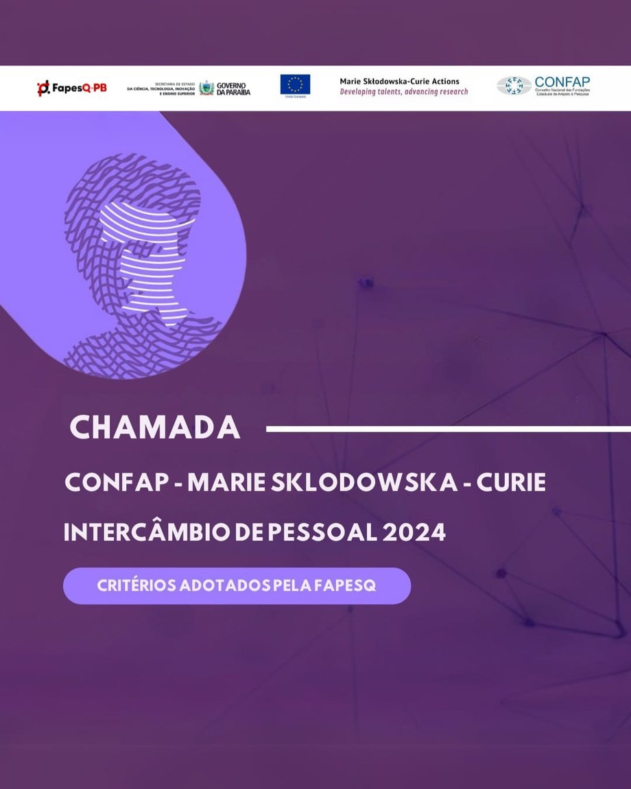 Inscrições abertas para pesquisadores-PB participarem da Chamada Marie Sklodowska-Curie Intercâmbio de Pessoal 2024 na Europa