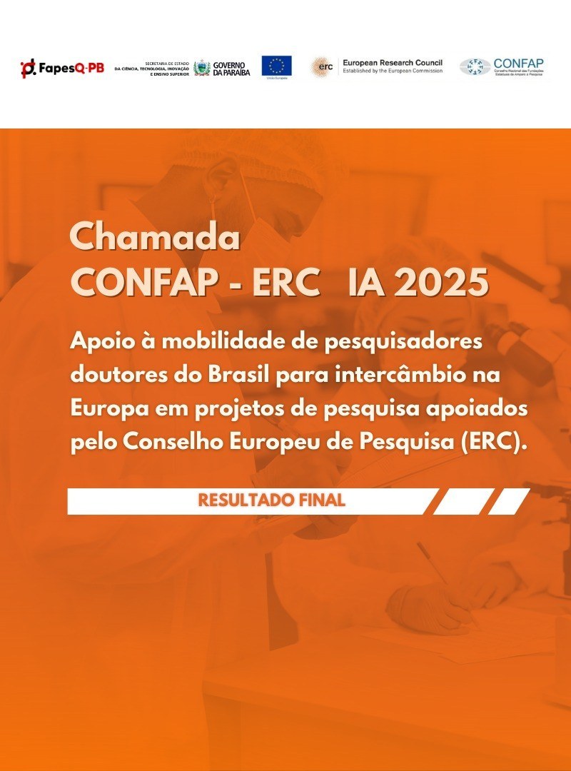 Pesquisadores da Paraíba são selecionados na Chamada ERC-CONFAP 2025