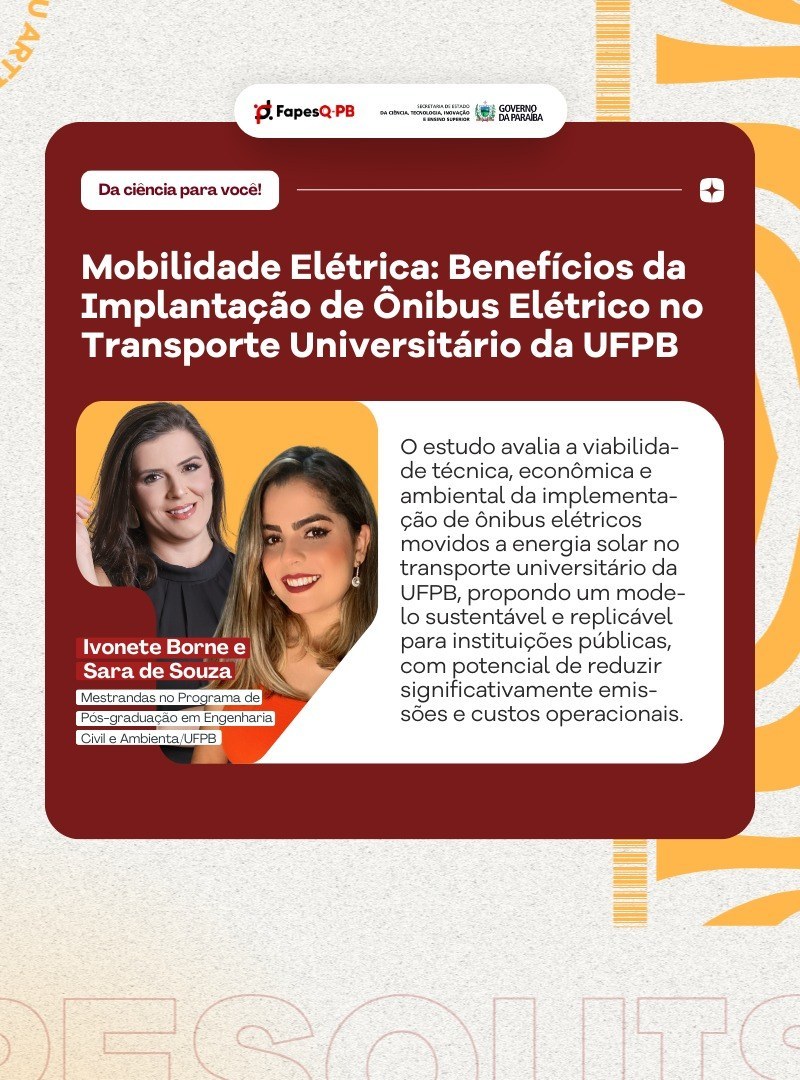 Pesquisadores estudam a viabilidade da implantação de ônibus abastecidos por energia solar no transporte interno da UFPB